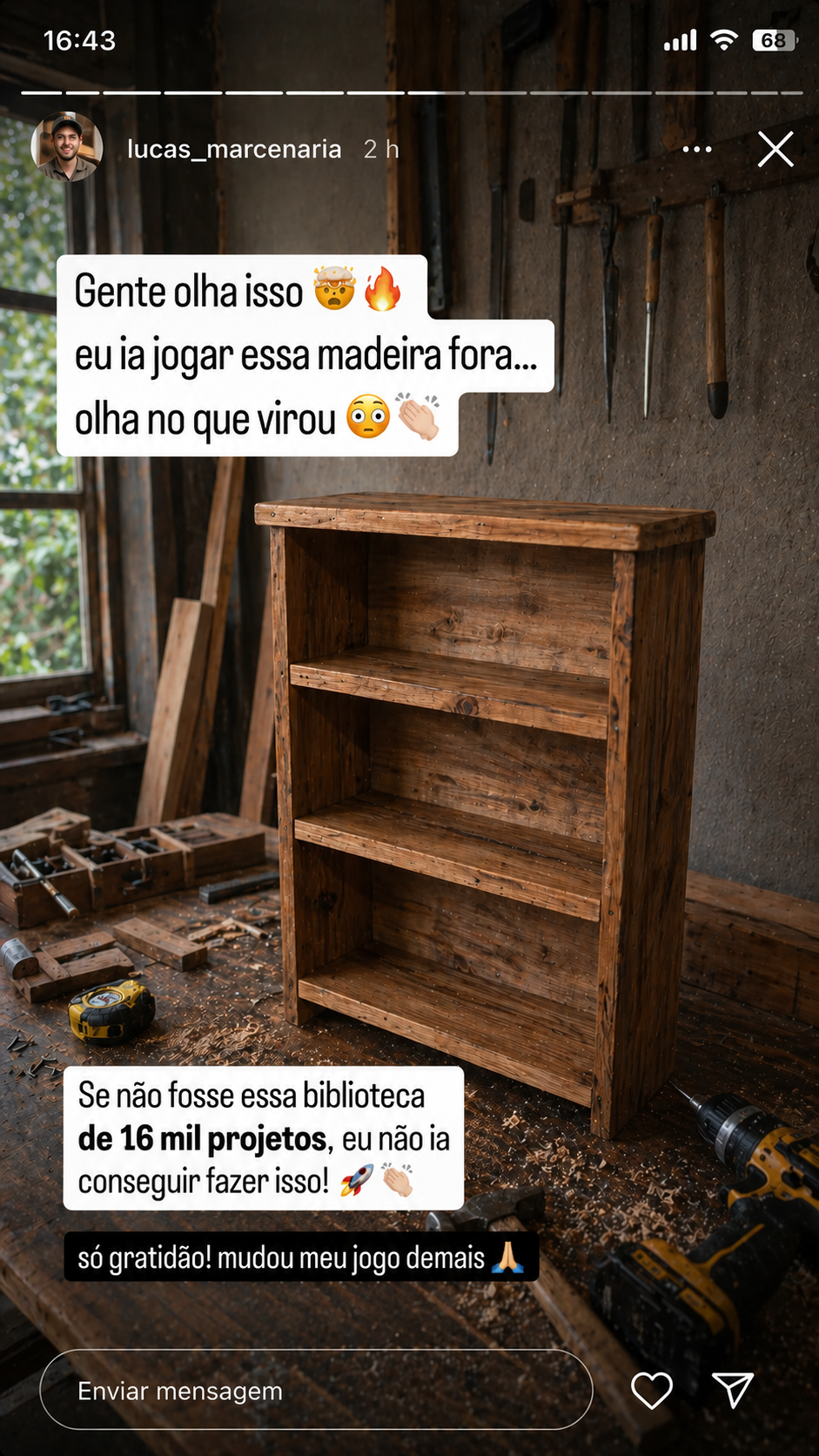 Depoimento de marceneiro